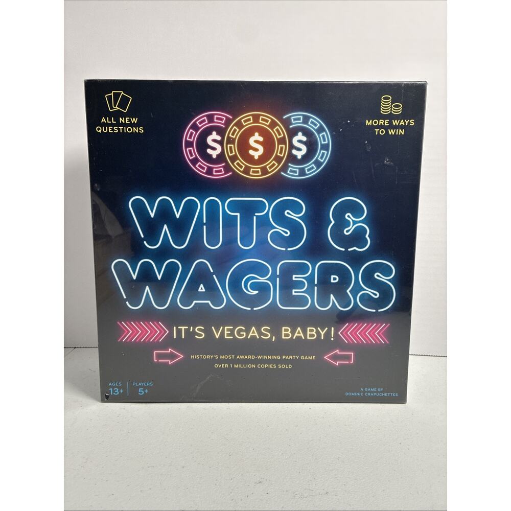 Wits & Wagers Board Game Vegas Edition 2019 Kid Friendly Party Game NEW SEALED
